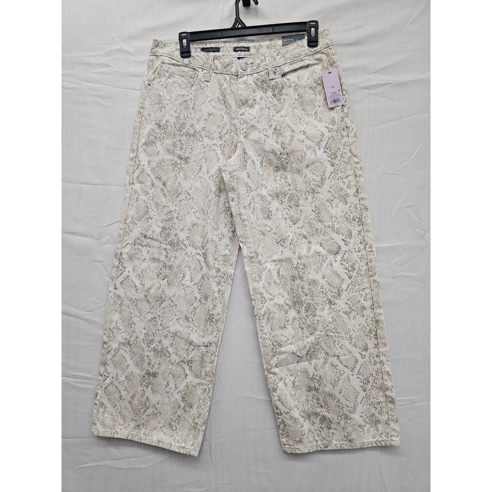 Wild Fable Womens Low-Rise Baggy‎ Jeans Snakeskin Rigid Denim Size 12 31 Ins